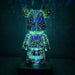 3D Glass Fireworks Little Bear Night Light