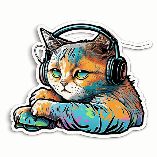 Stickers 1 piece cat lovers for laptop, books, or wherever you want to use it on, just let your imagination to fly