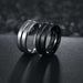 8MM Wide Middle Fluted Frosted Men's Stainless Steel Ring