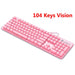 Cute Pink Wired Keyboard and Mouse Set