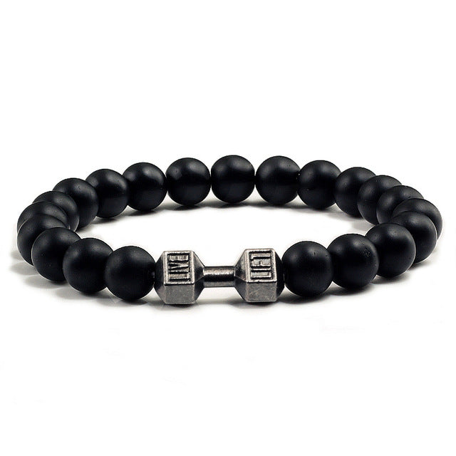 Volcanic Lava Stone Dumbbell Bracelet