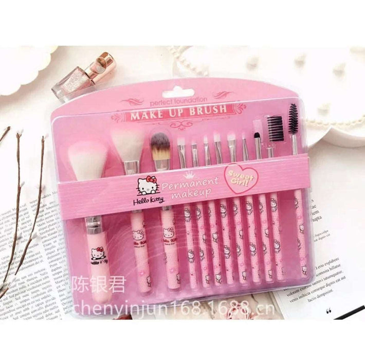 12Pcs/Set Kitty Makeup Brushes Makeup Brushes Ins Girly Heart