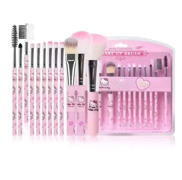 12Pcs/Set Kitty Makeup Brushes Makeup Brushes Ins Girly Heart