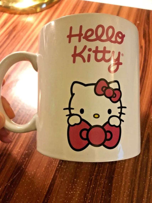 Hello Kitty Ceramic Mug Coffee Tea Jumbo 20 Oz Bow Tie Sanrio Collectible