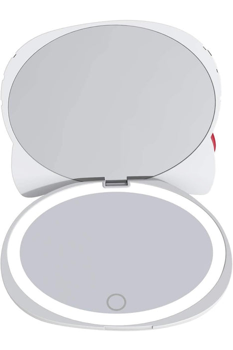 Impressions Vanity Hello Kitty Kawaii Compact Mirror with Touch Sensor Switch for Purse, LED Makeup Mirror with 2X Magnifying Top and Adjustable Brightness (White)