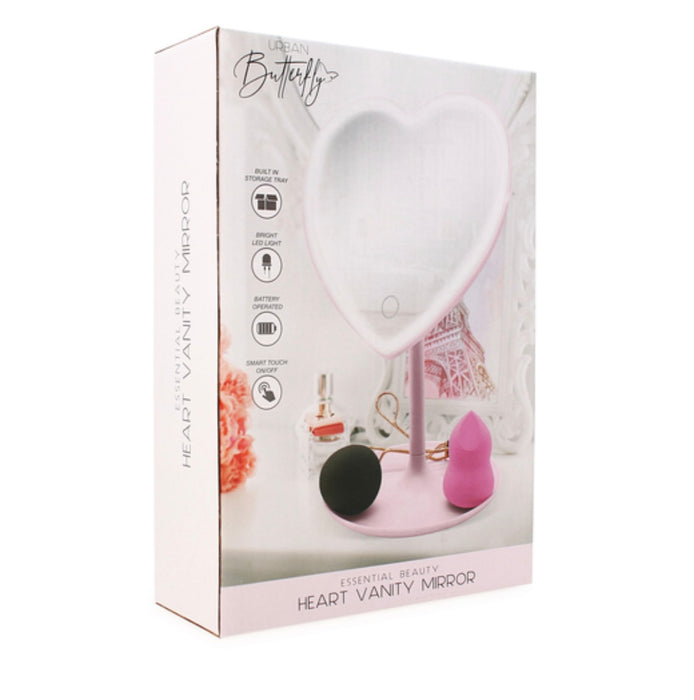 Heart-Shaped LED Vanity Mirror 13.5in