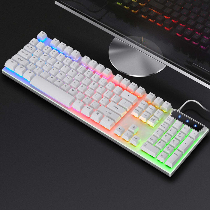 Silver carving K500 game wired keyboard color matching luminous manipulator feel desktop computer accessories