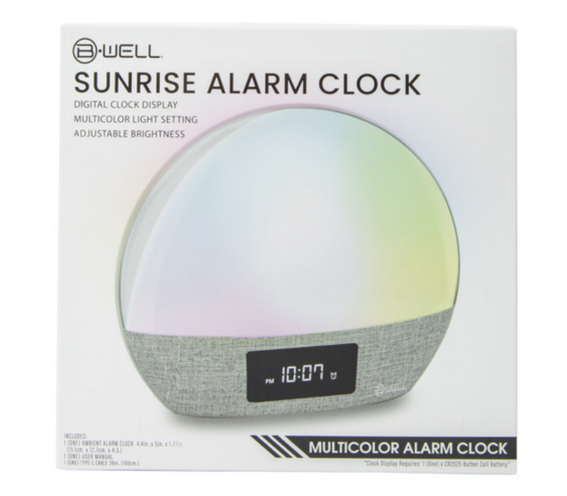 Sunrise Alarm Clock multicolor light setting