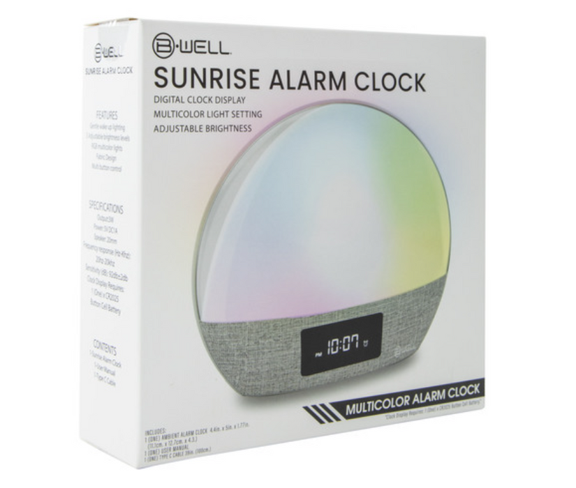 Sunrise Alarm Clock multicolor light setting