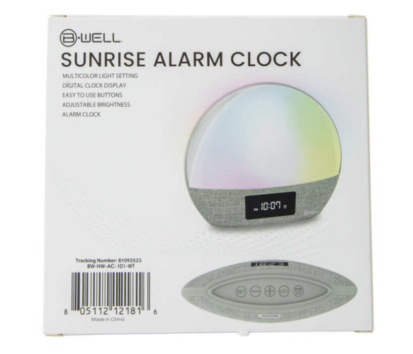 Sunrise Alarm Clock multicolor light setting