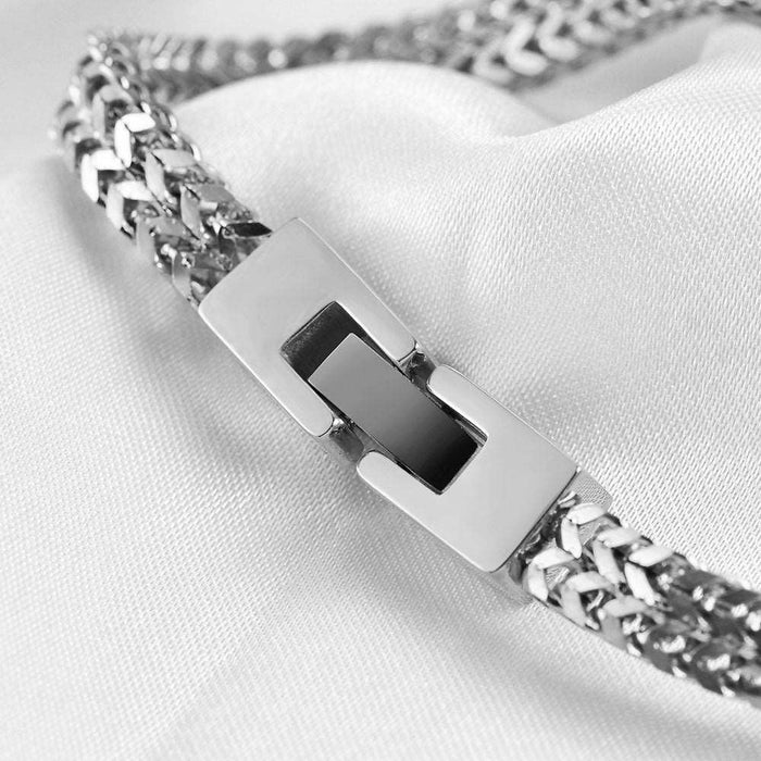 Hip Hop RapHap Stainless Steel Keel Snake Chain Bracelet Men's Fashion Personality Titanium Steel Bracelet