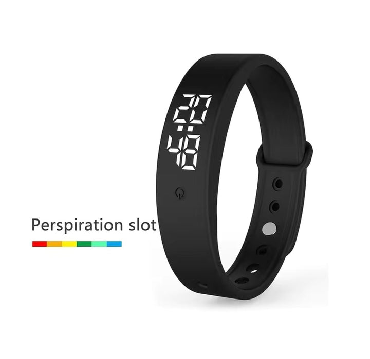 body temperature detector smart watch black