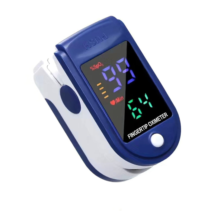 Fingertip Pulse Oximeter, Blood Oxygen Saturation Monitor (SpO2) With Pulse Rate Measurements And Pulse Bar Graph, Portable Digital Reading LED Display, Batteries Not Included