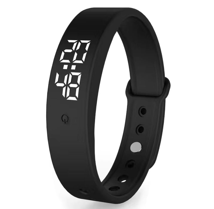 body temperature detector smart watch black