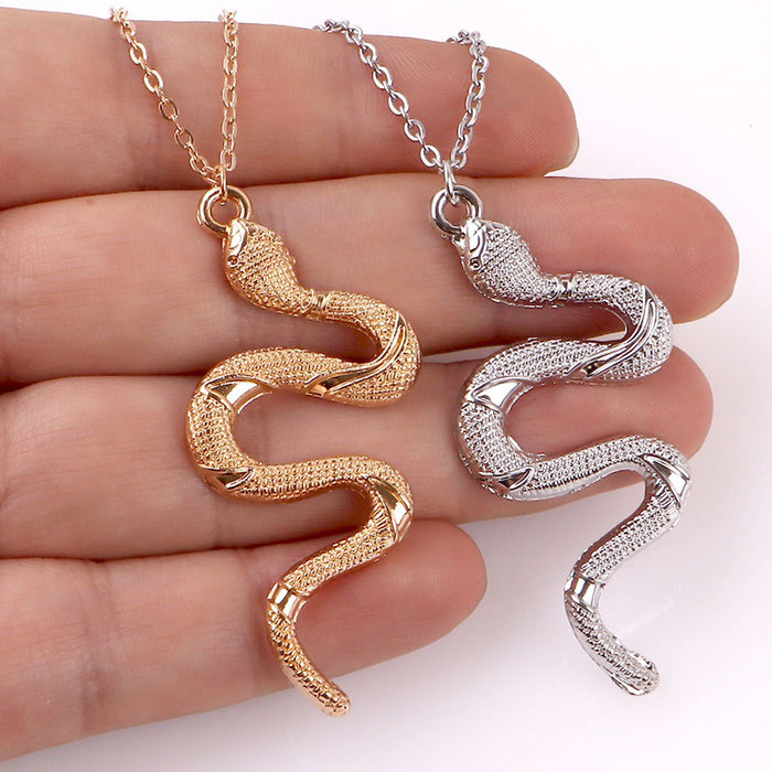 Snake element necklace personality fashion hanging retro snake pendant sweater chain