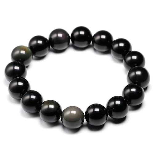 Pulsera de obsidiana de colores naturales