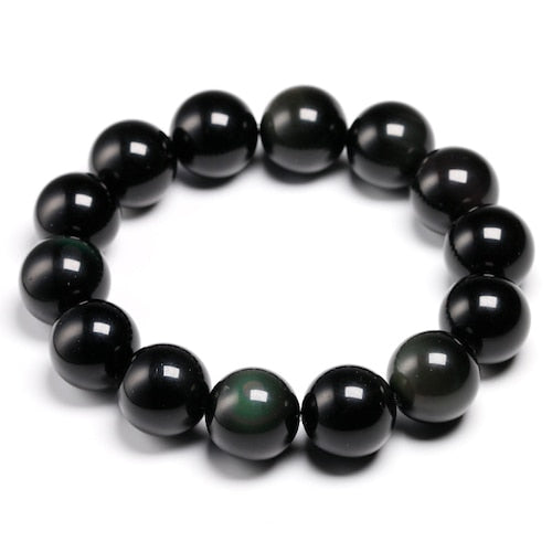 Pulsera de obsidiana de colores naturales