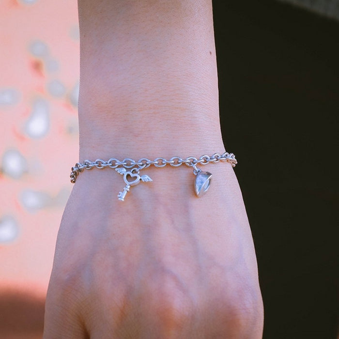 Pulsera con imán de corazón de 2 piezas para amantes