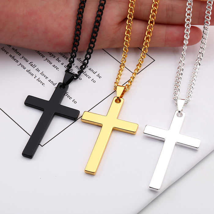 Stainless Steel Cross Men's Necklace