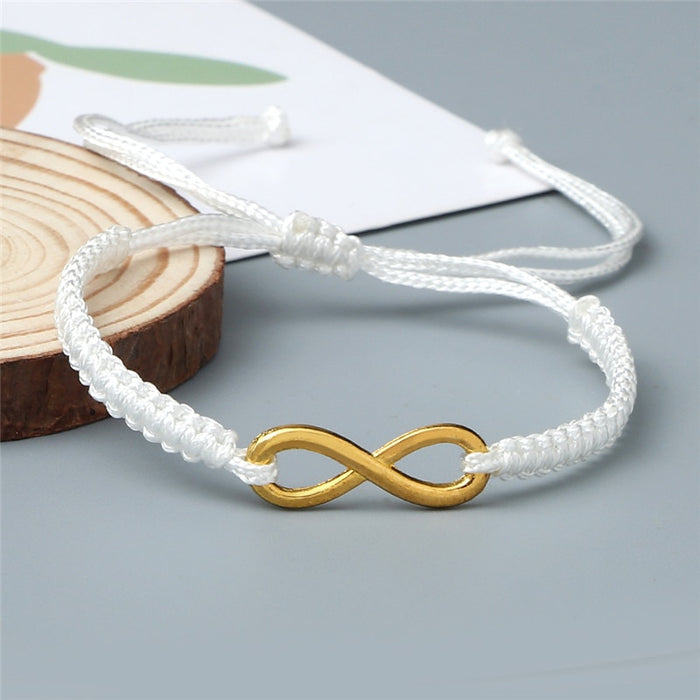 Pulsera de pareja con dijes infinitos