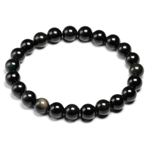 Pulsera de obsidiana de colores naturales