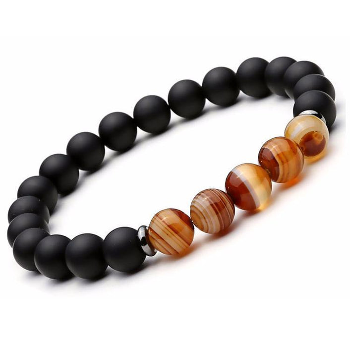 Juego de pulseras de equilibrio The Protector Hematite Agate