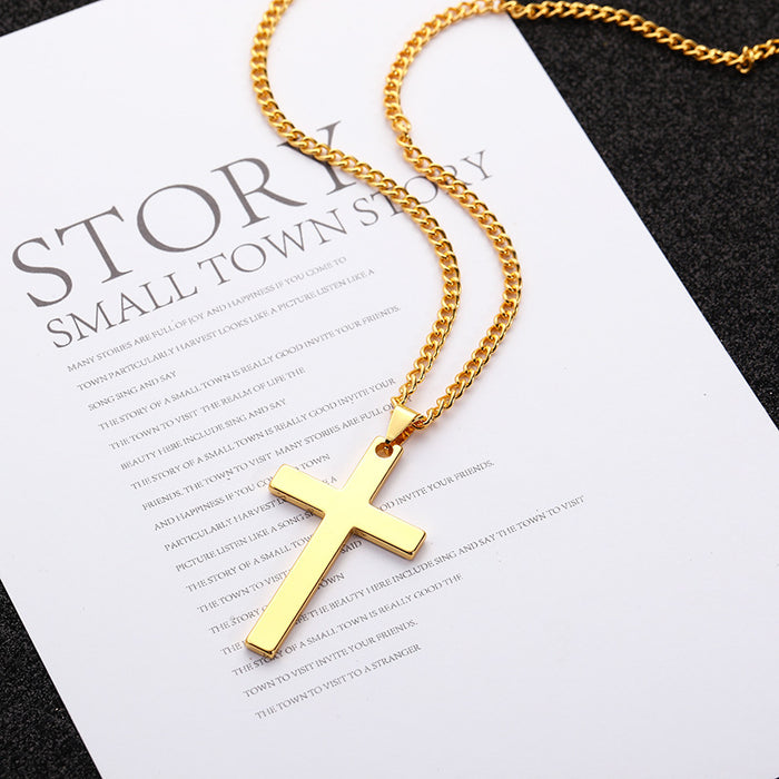 Stainless Steel Cross Men's Necklace