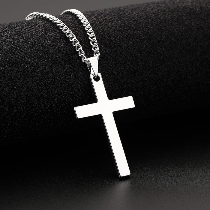 Stainless Steel Cross Men's Necklace