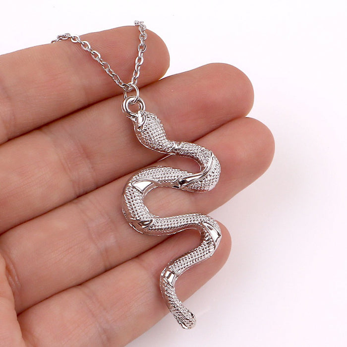 Snake element necklace personality fashion hanging retro snake pendant sweater chain