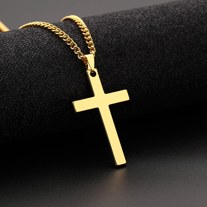 Stainless Steel Cross Men's Necklace