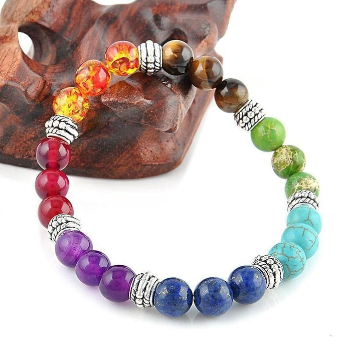 Alinéate Pulsera de Cristales Curativos de 7 Chakras